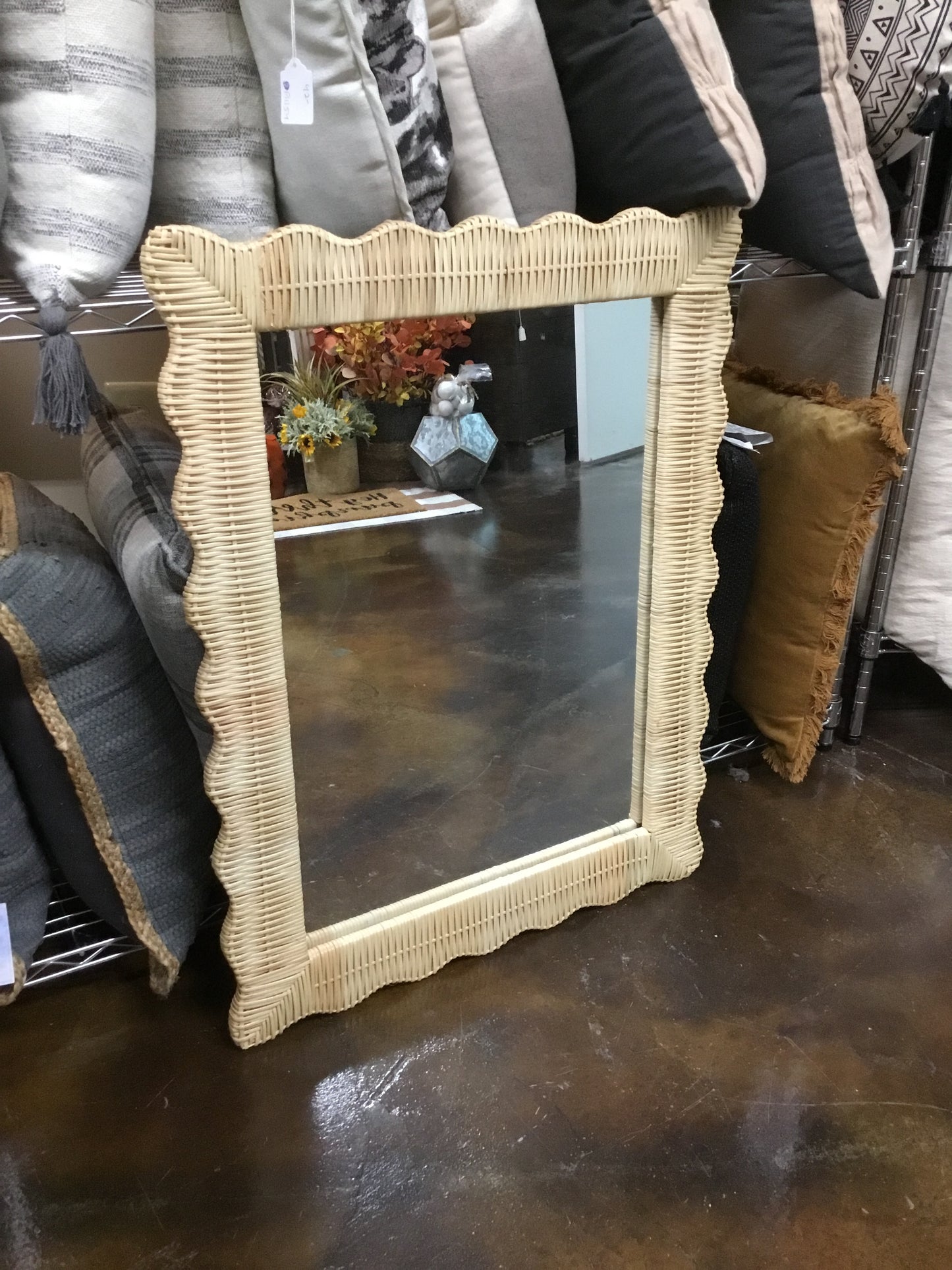 53843-Tc Wicker Weave Mirror