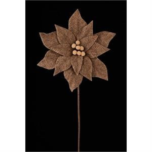 6 Felt Poinsettia Stem