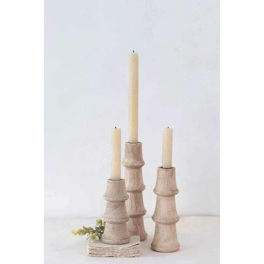 XM9563 Hand carved candle holder