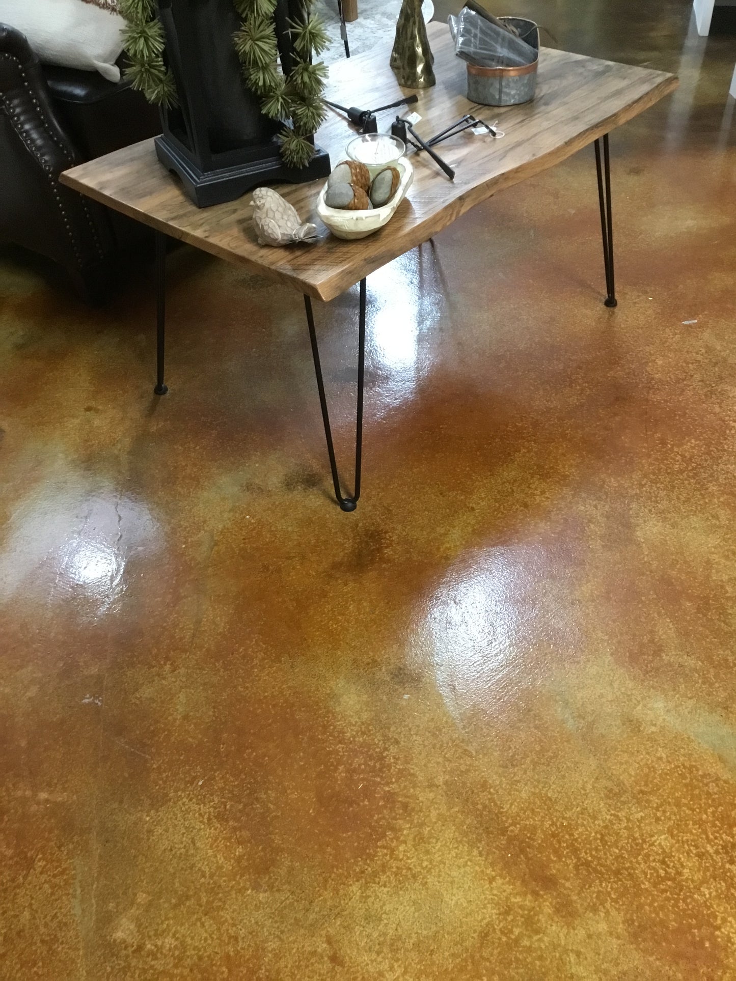 Ctlehpl Coffee Table Live Edge Hairpin Legs