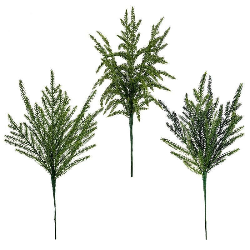 6 17‘’T Soft Touch Artificial Winter Pine Evergreen Branch: Style A
