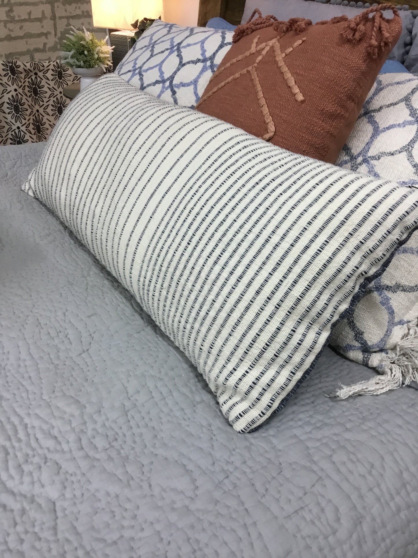 6 Df5141-Cc Woven Wool And Cotton Pillow
