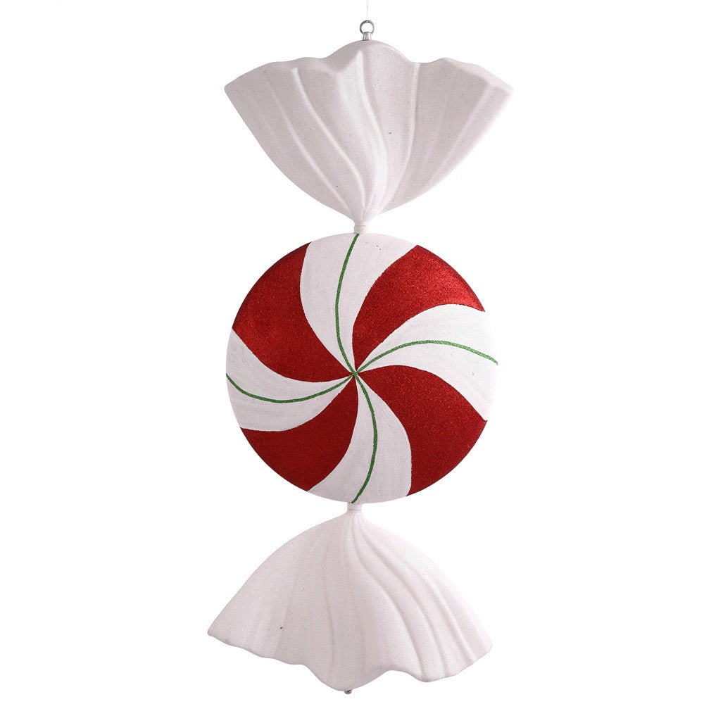 6 37" Red-White-Green Peppermint Christmas Ornament