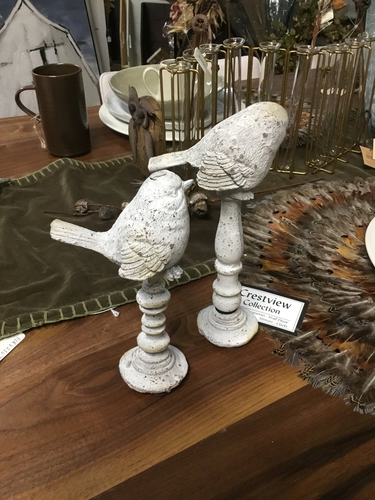 Cvdep896-Cv Resin Bird Statue 2 Sizes