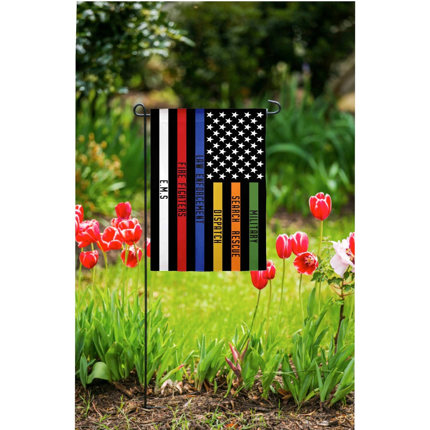 6 Responders Thin Line Garden Suede Flag