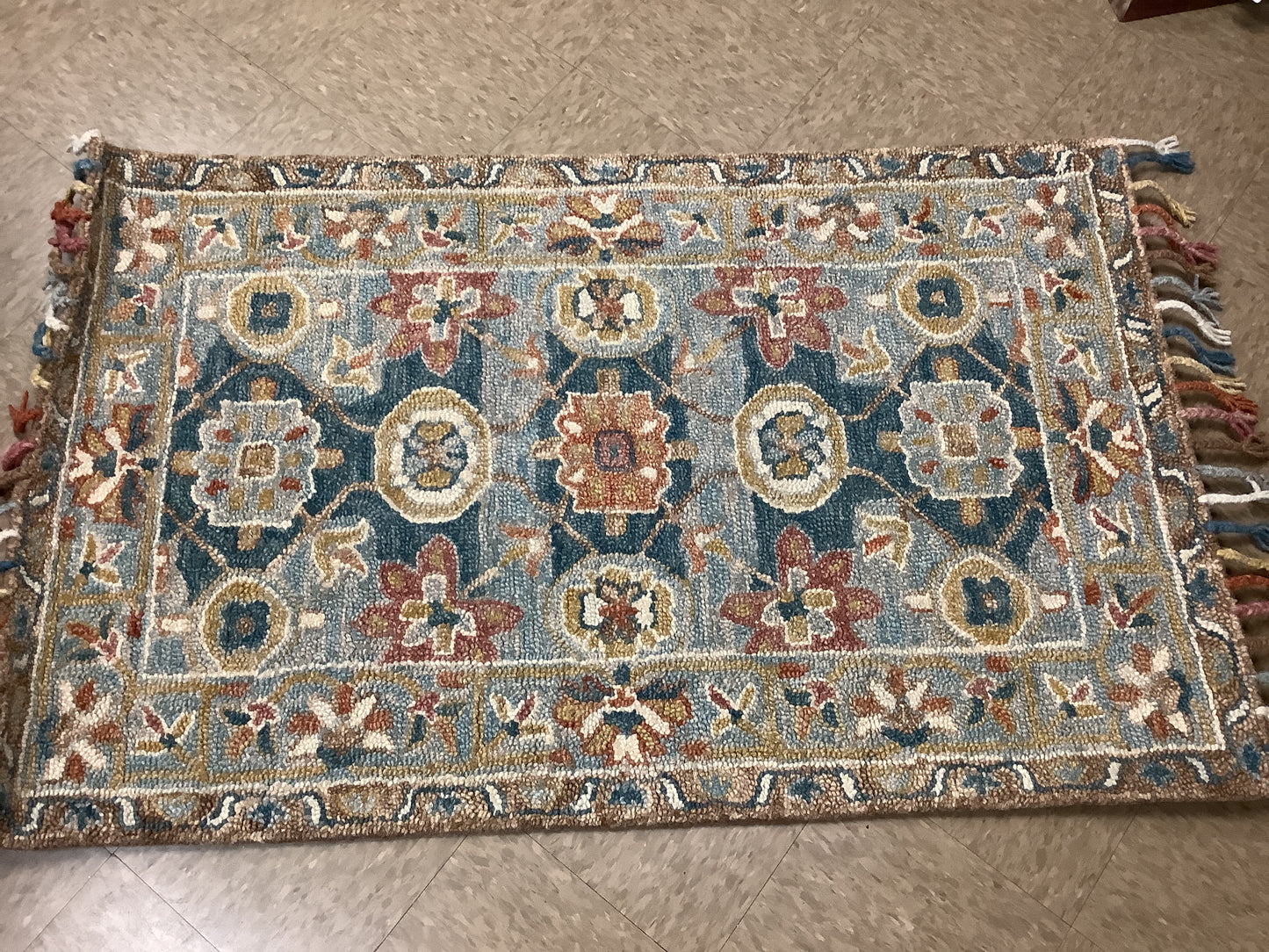 Aspen boho tassel wool rug #apn110