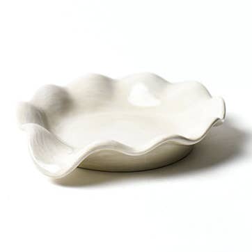 Signature Ruffle Spoon Rest White