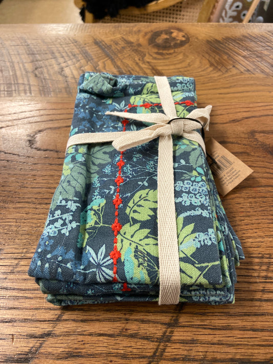 6 Xs3830 Cotton Slub Printed Napkins set of 4