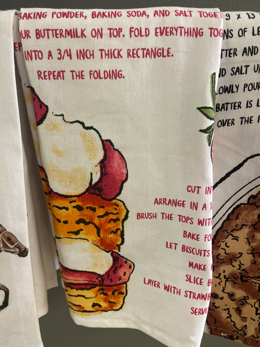 6 G17906 Shortcake recipe dishtowel.                                          25
