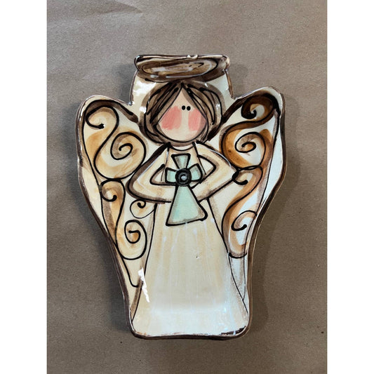 Angel Plate with Cross