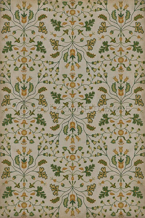 Vintage Vinyl Floorcloth Mats (Williamsburg Franklin Your Humble Servant)