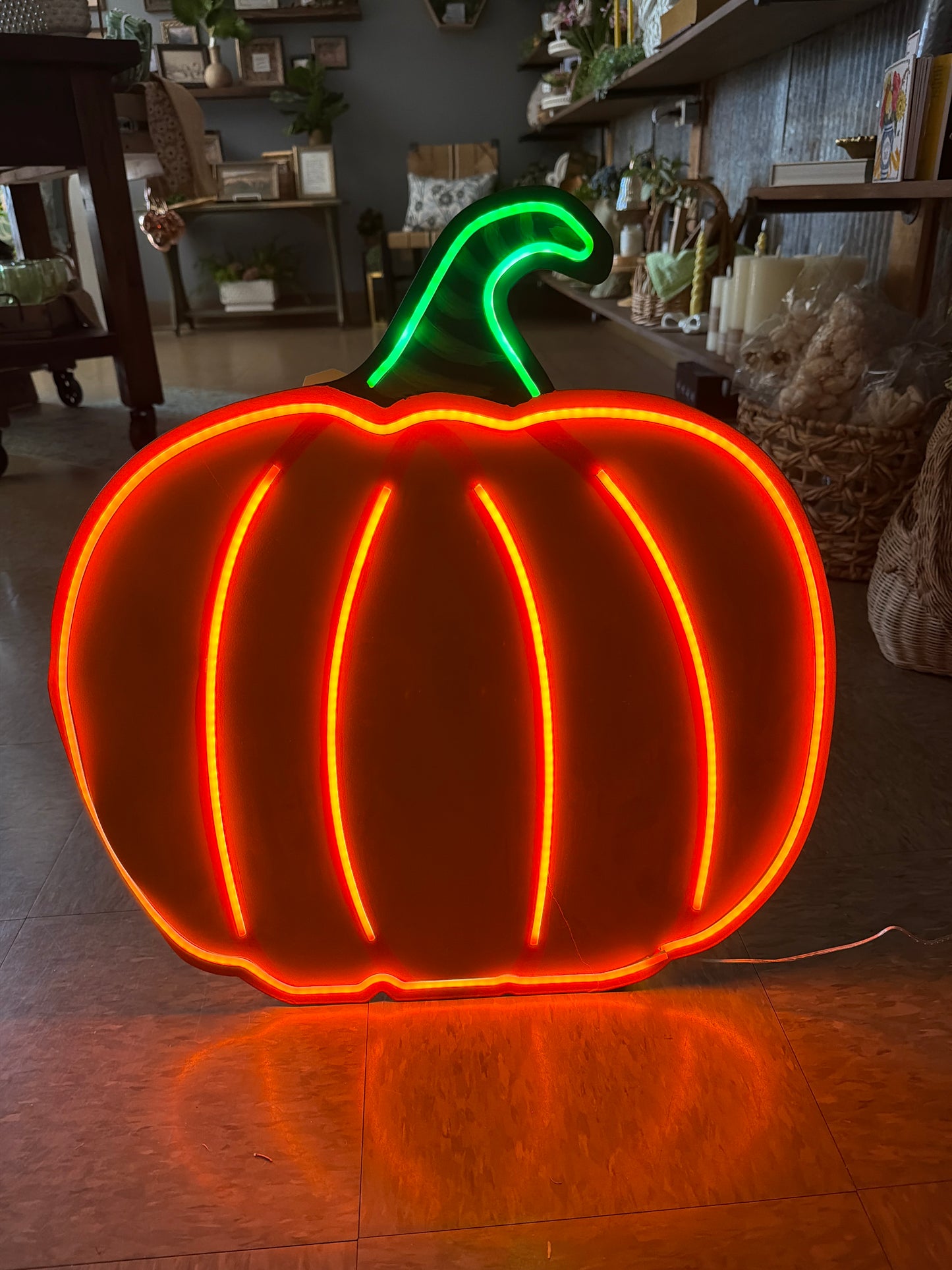 Neon Fall Pumpkin