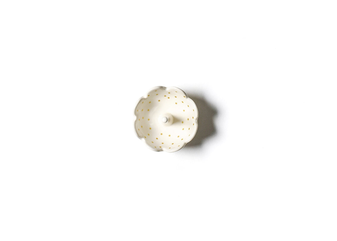 Swiss Dot Scallop Ring Dish