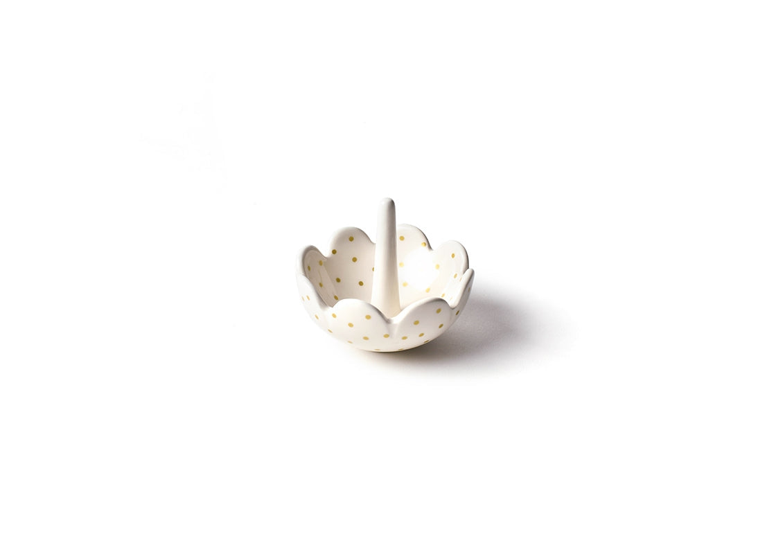 Swiss Dot Scallop Ring Dish