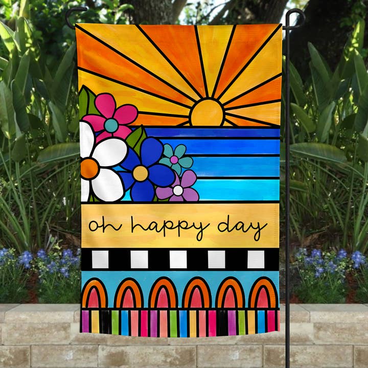 Garden Flag - Oh Happy Day