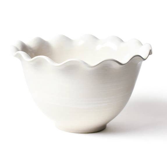 Signature 9" Ruffle Bowl White