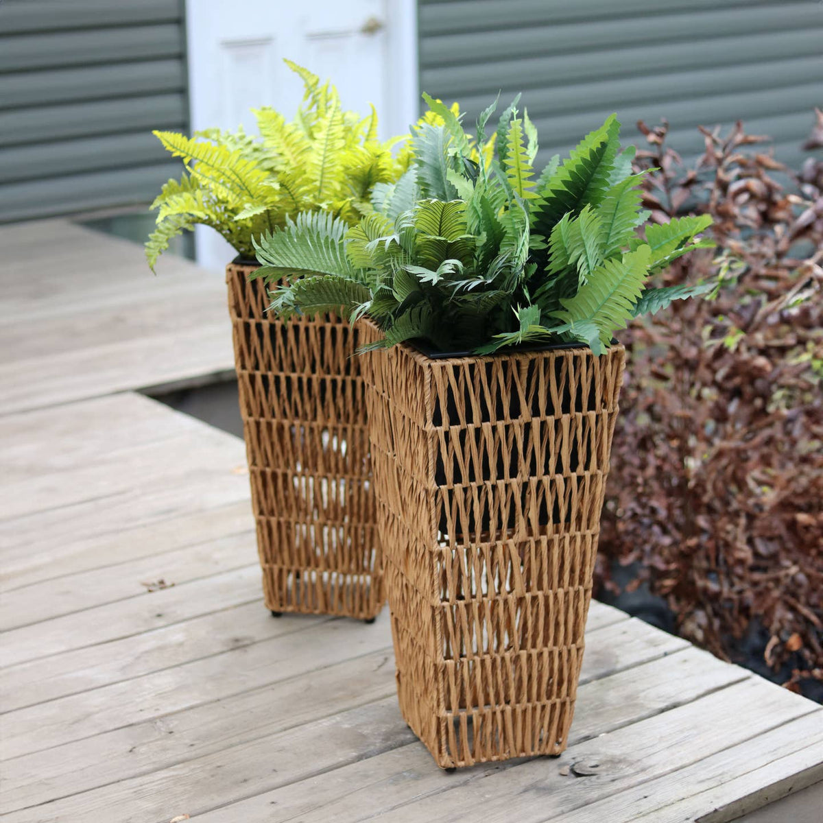 Hyacinth Poly-Wicker Planter