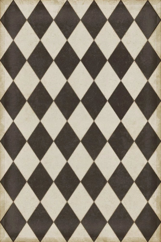 Vintage Vinyl Floorcloths (Williamsburg - Diamonds Edward)