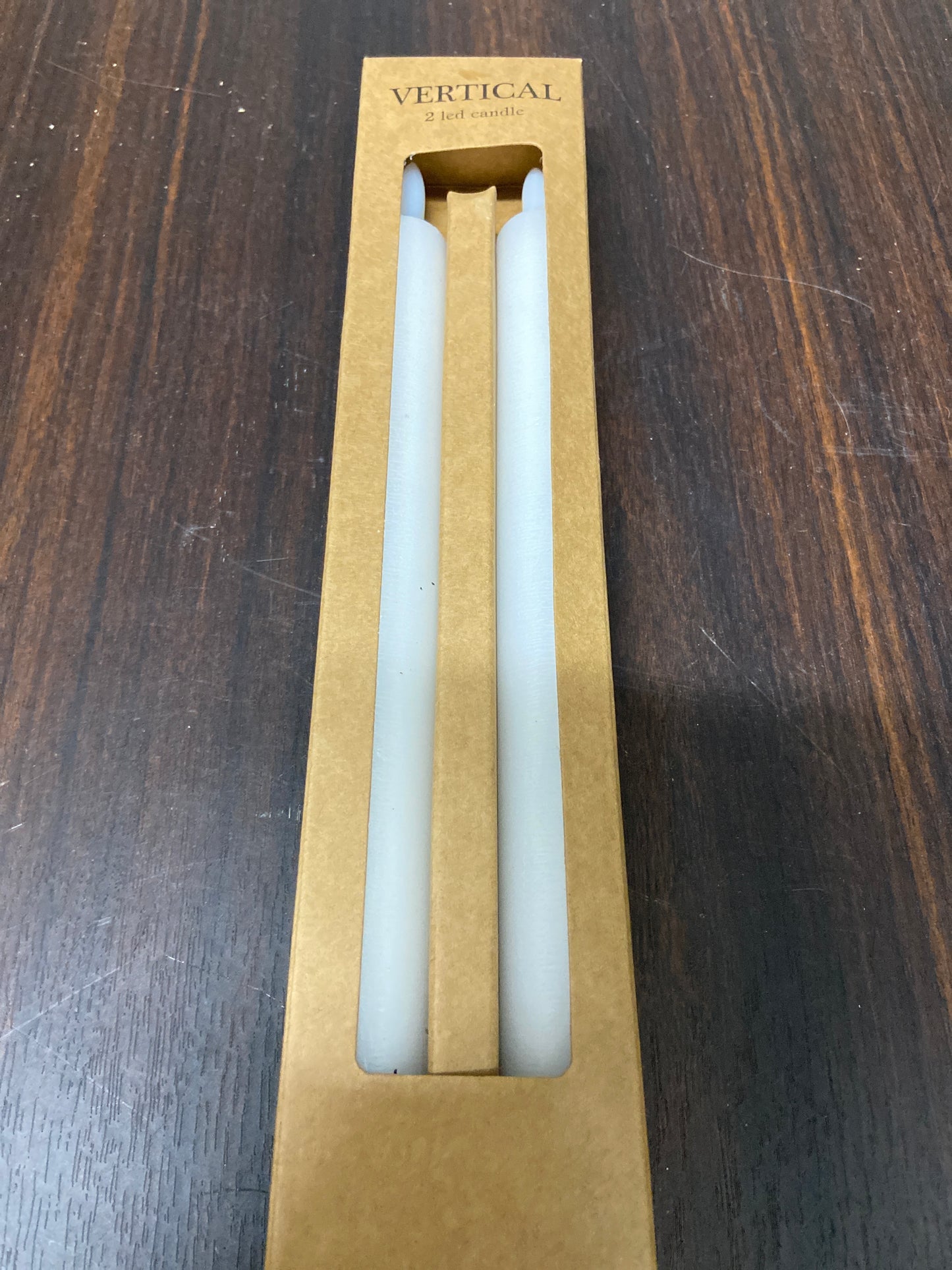 2 pc Led Taper Candle Set