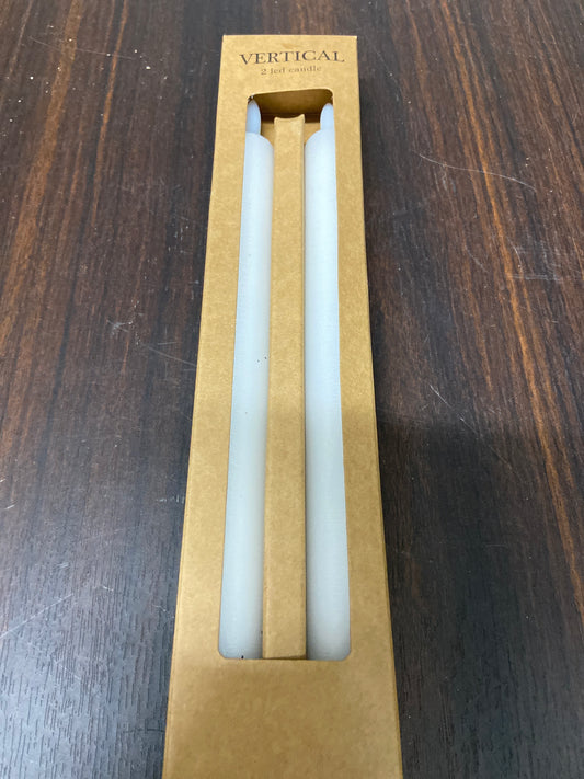 2 pc Led Taper Candle Set