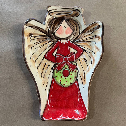 Angel Plate with Wreath