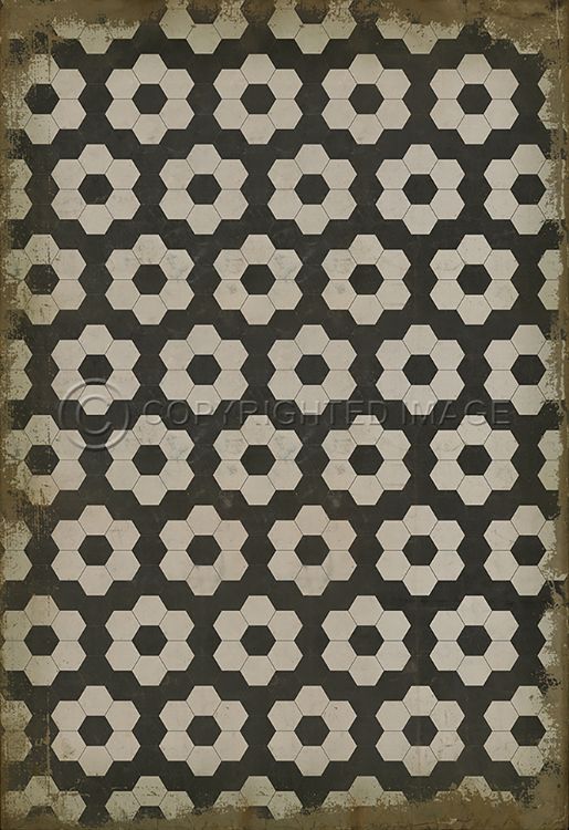 Vintage Vinyl Floorcloth Mats (Vinyl Pattern 02 Resonance)