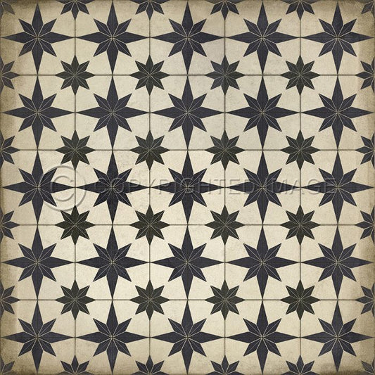 Vintage Vinyl Floorcloth Rug (Pattern 20 Astraea - Distressed)