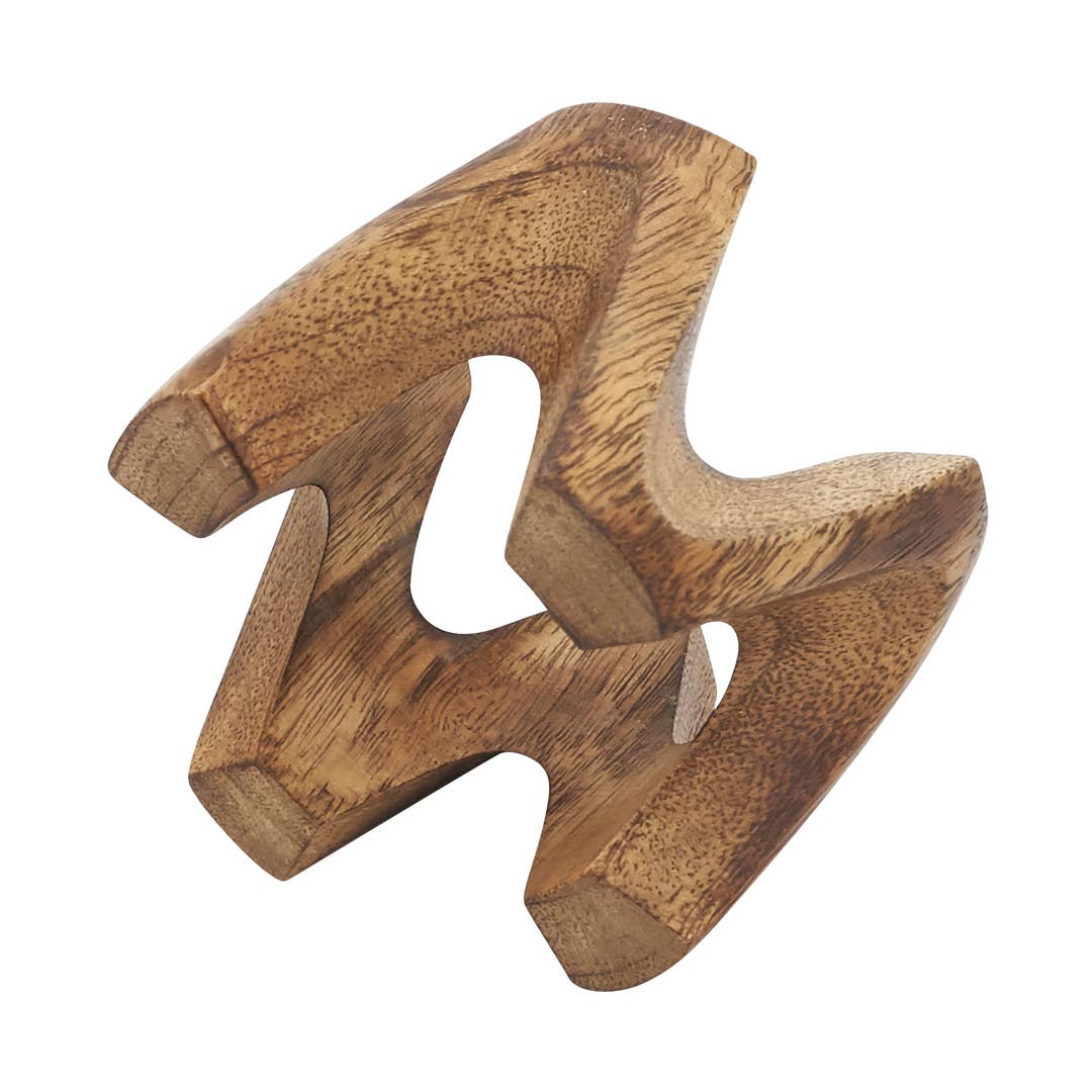 Wood W Napkin Ring  Underhill