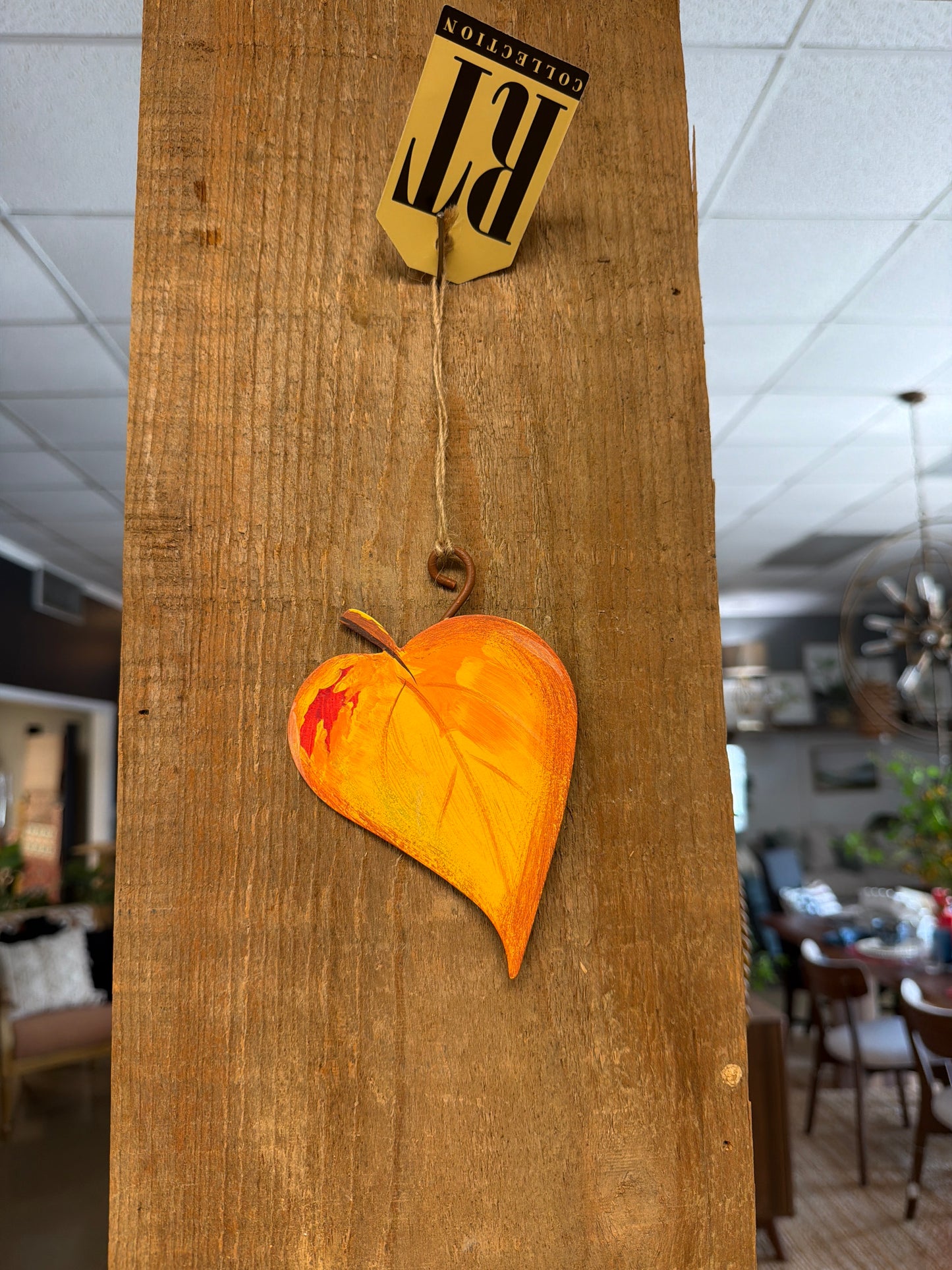 The Round Top Collection Metal Fall Leaf Ornament