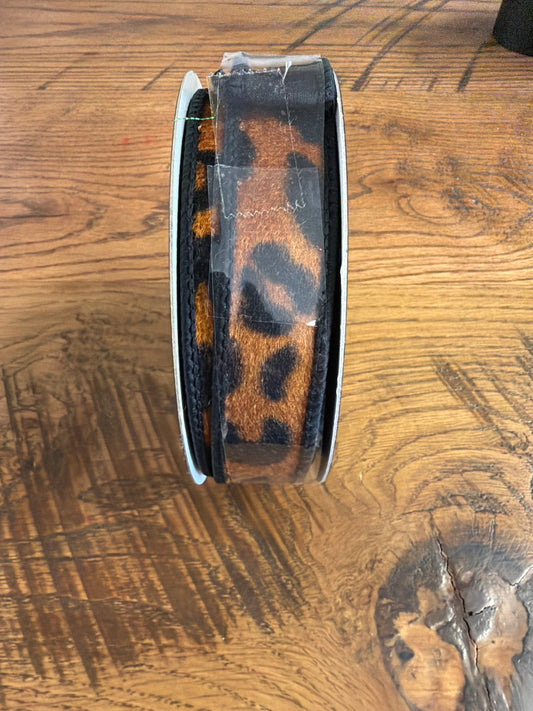 John Mark Ribbon Dupion Fused Leopard Pattern Ribbon