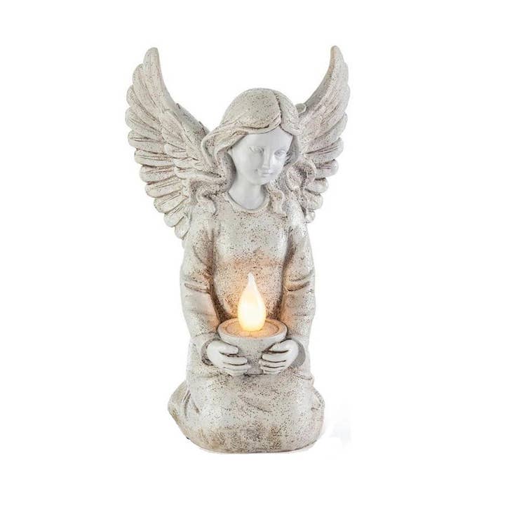 Solar Powered Kneeling Angel