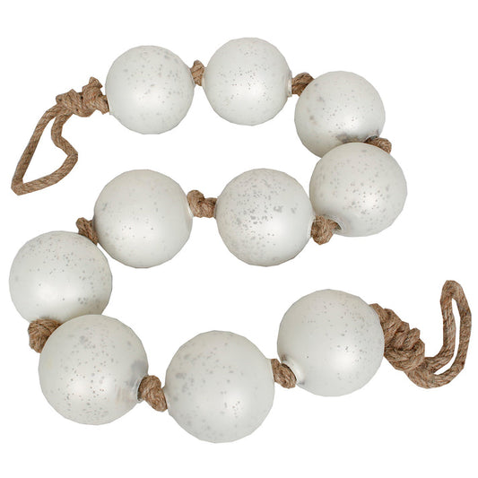 Garland 48" White Frosted