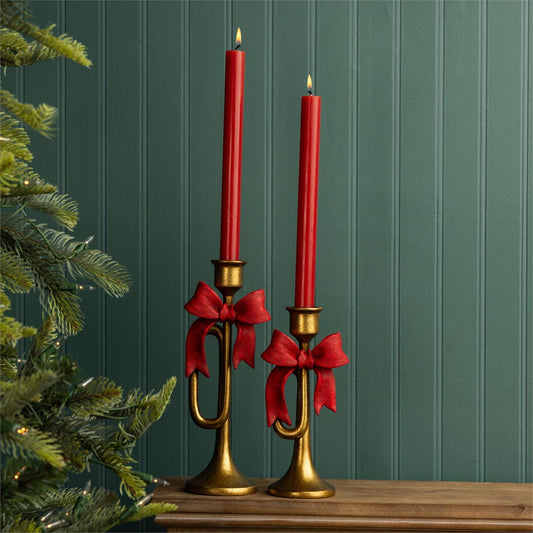Candle Holder Holiday Bugle