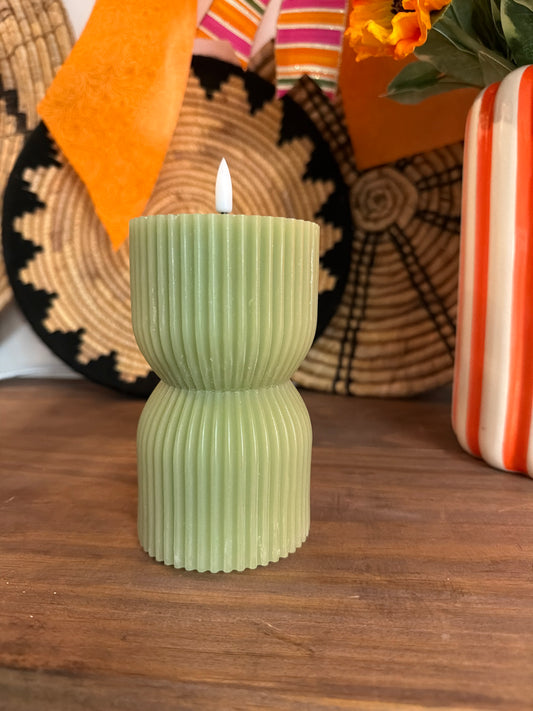 Small Led Candle Brown or Green