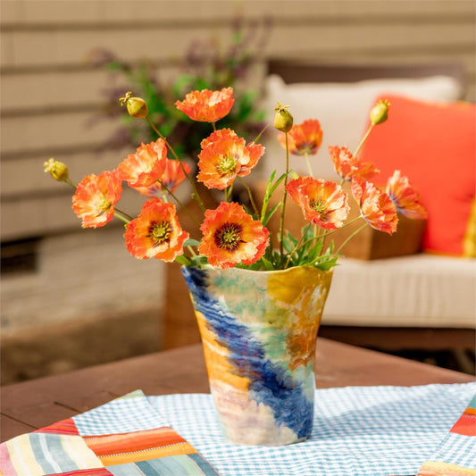 Vase Hand Painted Organic Shape