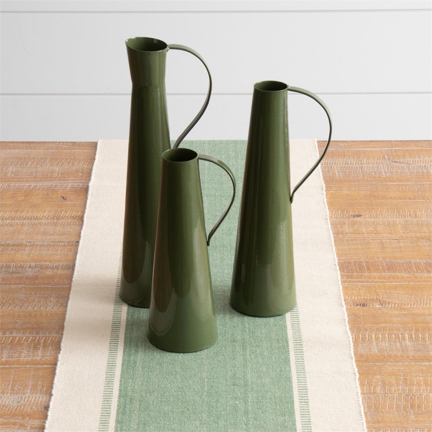 Green Metal Pitcher 3 Sizes Sold Separately