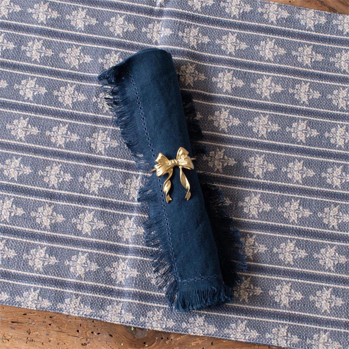Napkin Ring Gold Finish Bow