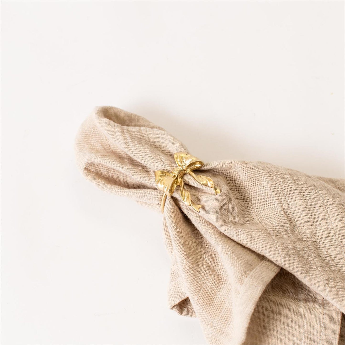 Napkin Ring Gold Finish Bow