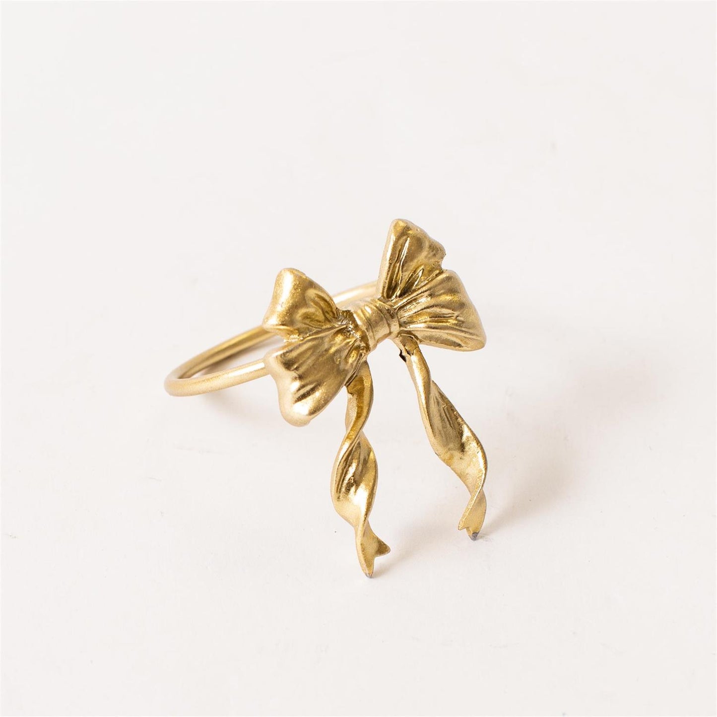Napkin Ring Gold Finish Bow