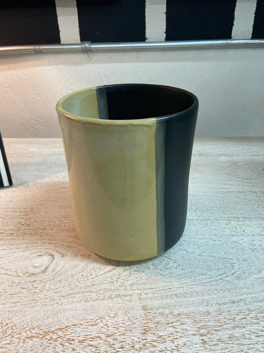 black and Cream Planter