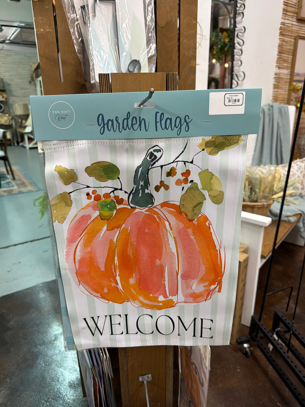 Fall flag Watercolor Pumpkin