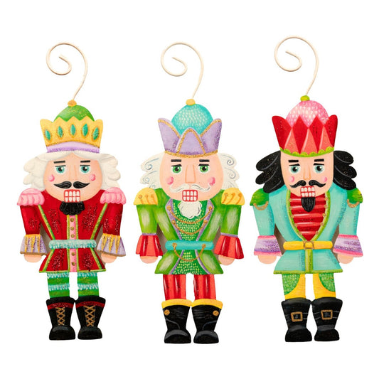 Merry And Bright Nutcracker Metal Ornament