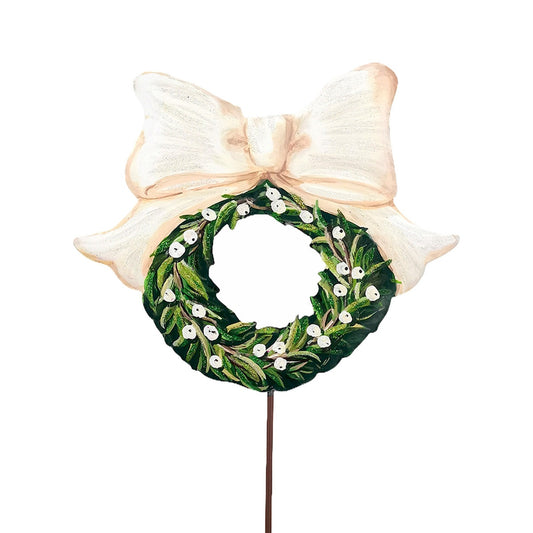 Elegant White Berry Metal Wreath