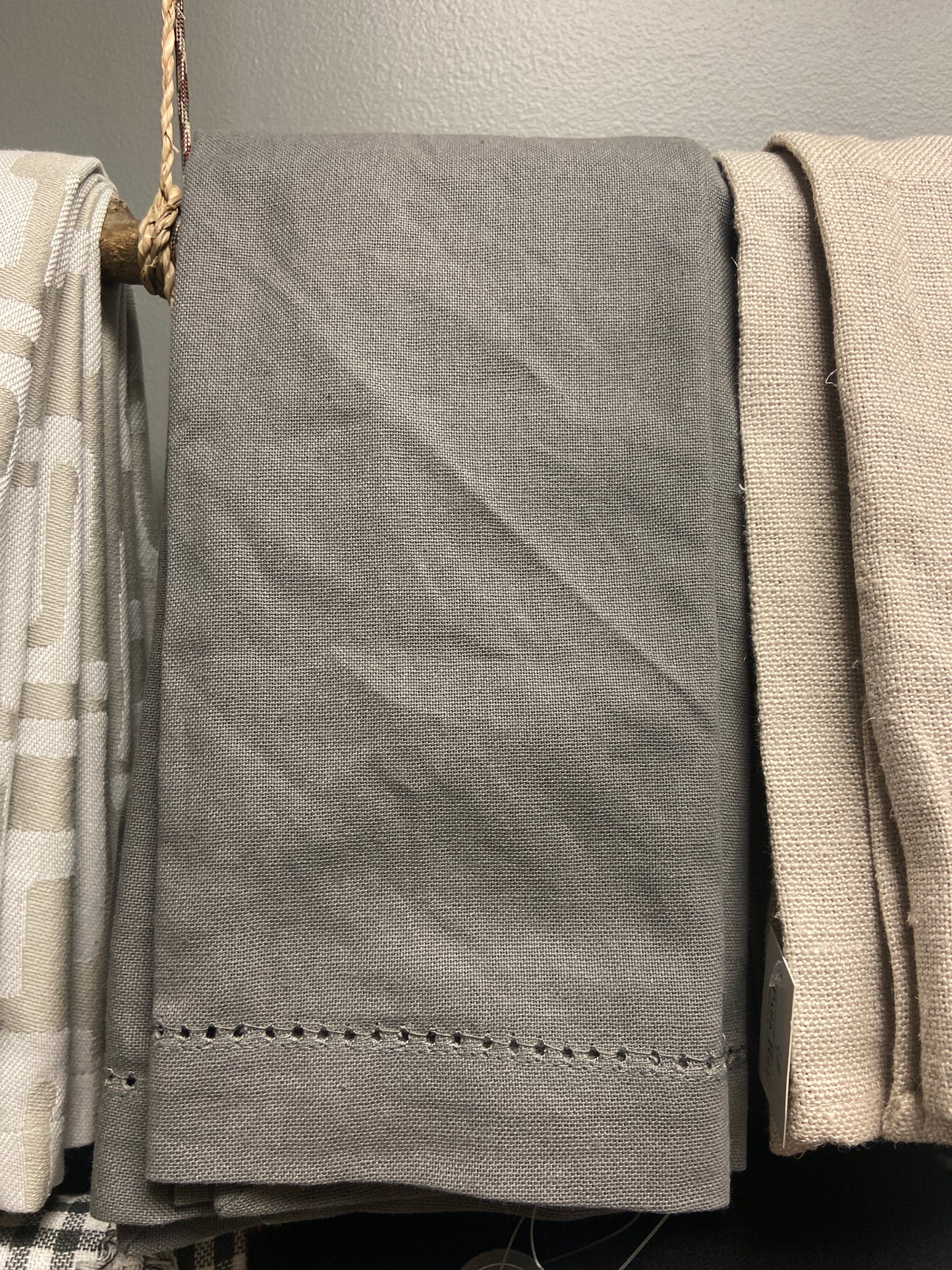 6 Hemstich Napkin Gray