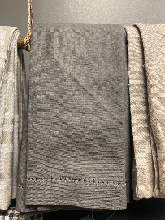 6 Hemstich Napkin Gray