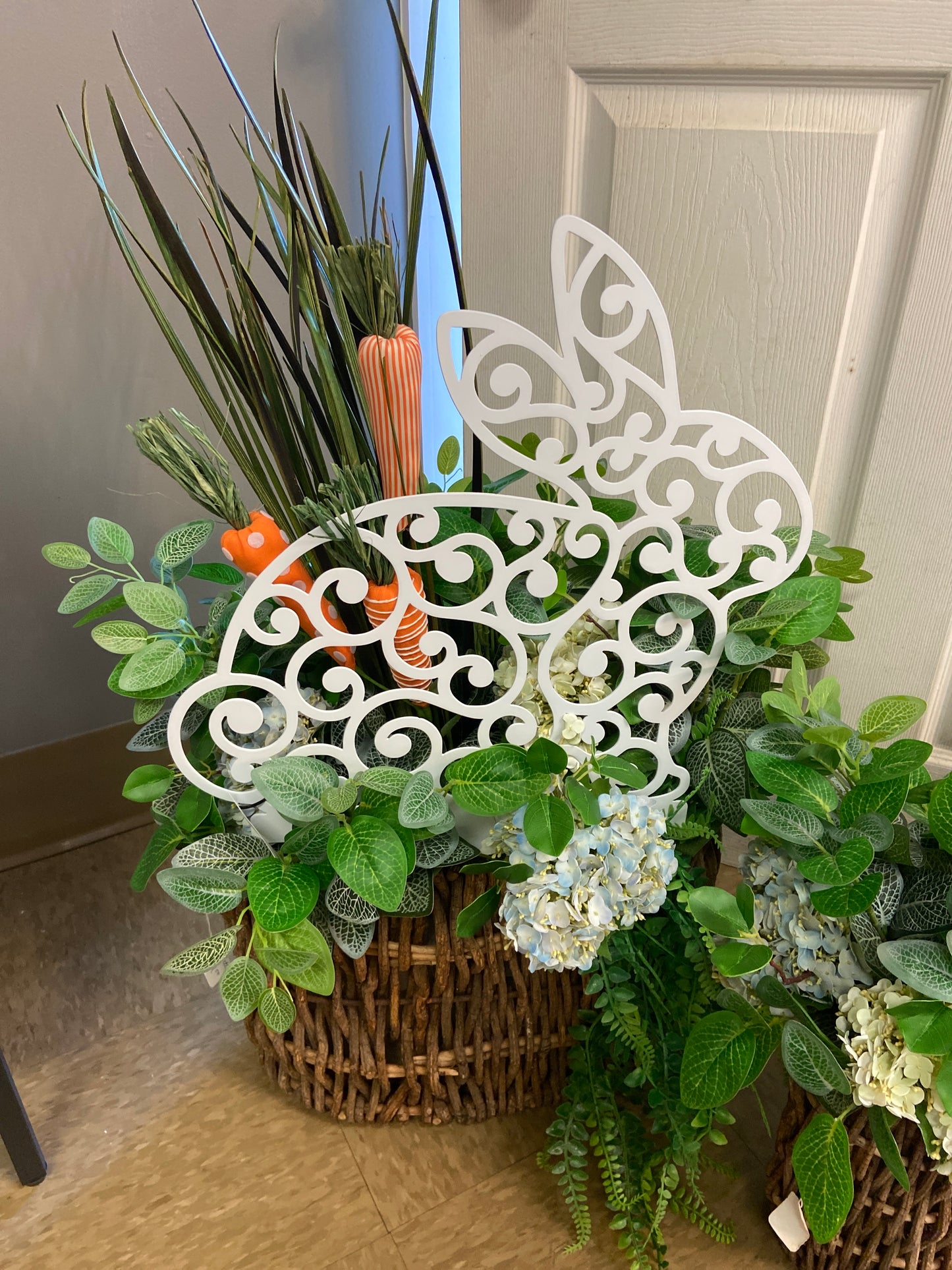 Metal Bunny on a Garden Stake