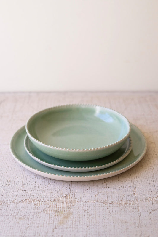 6 Sea Mist Ceramic Dinner Plate, Salad Plate, or Bowl