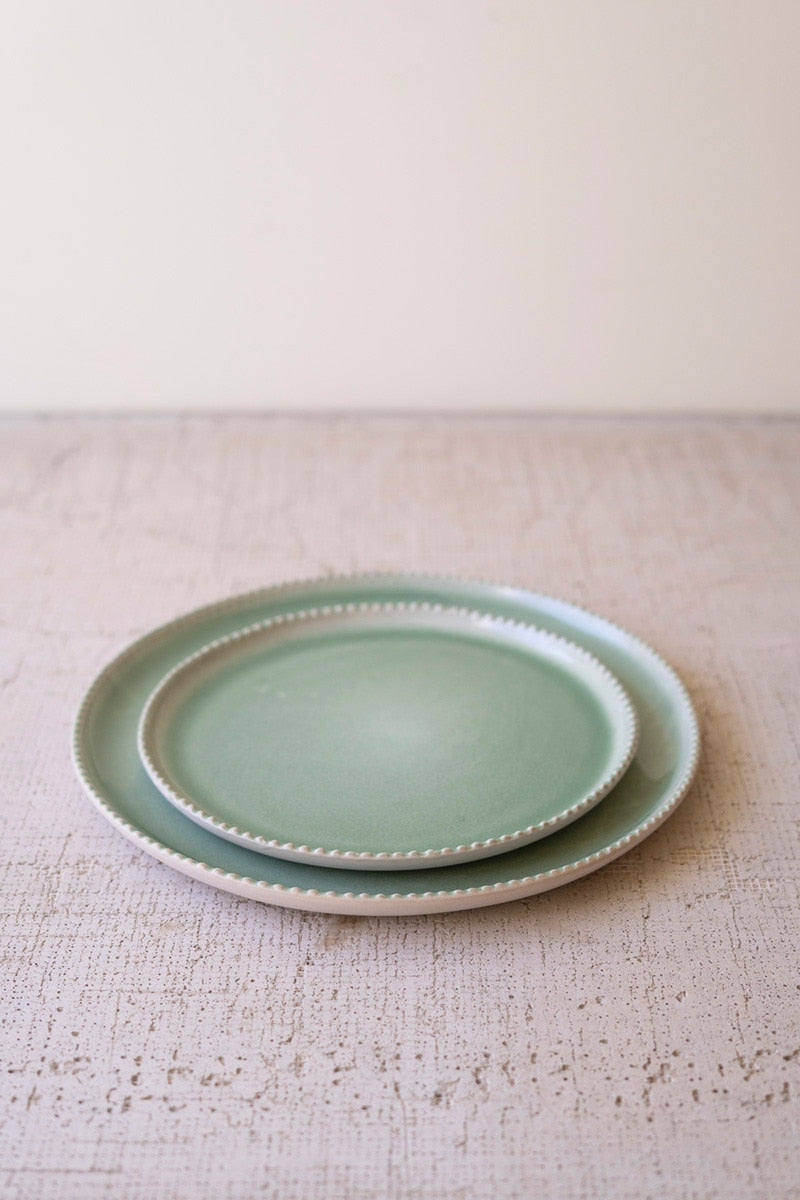 6 Sea Mist Ceramic Dinner Plate, Salad Plate, or Bowl
