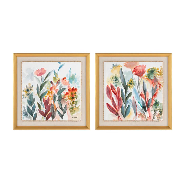 Cvbzwf164 Framed hand painted floral bliss print
