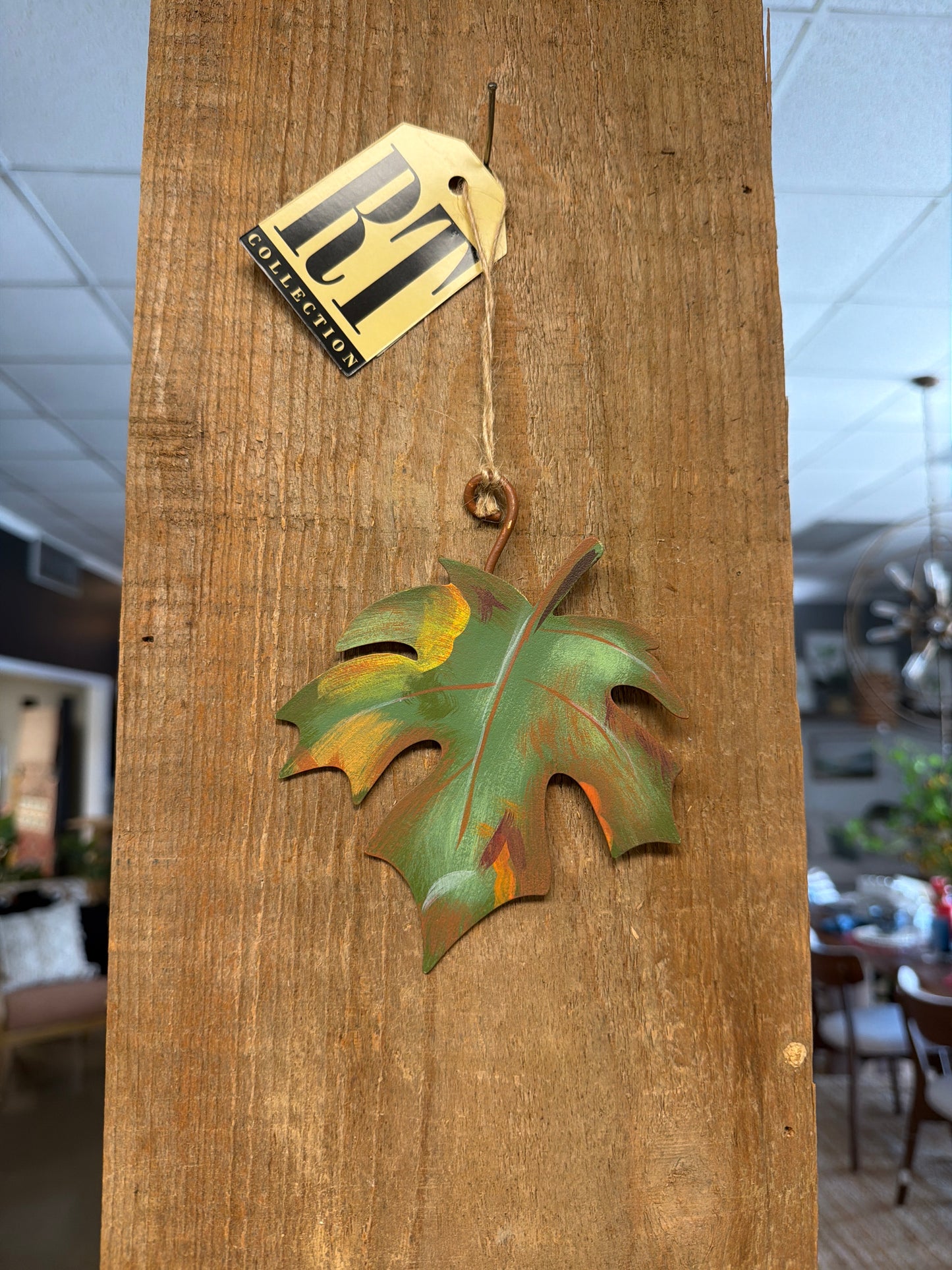 The Round Top Collection Metal Fall Leaf Ornament